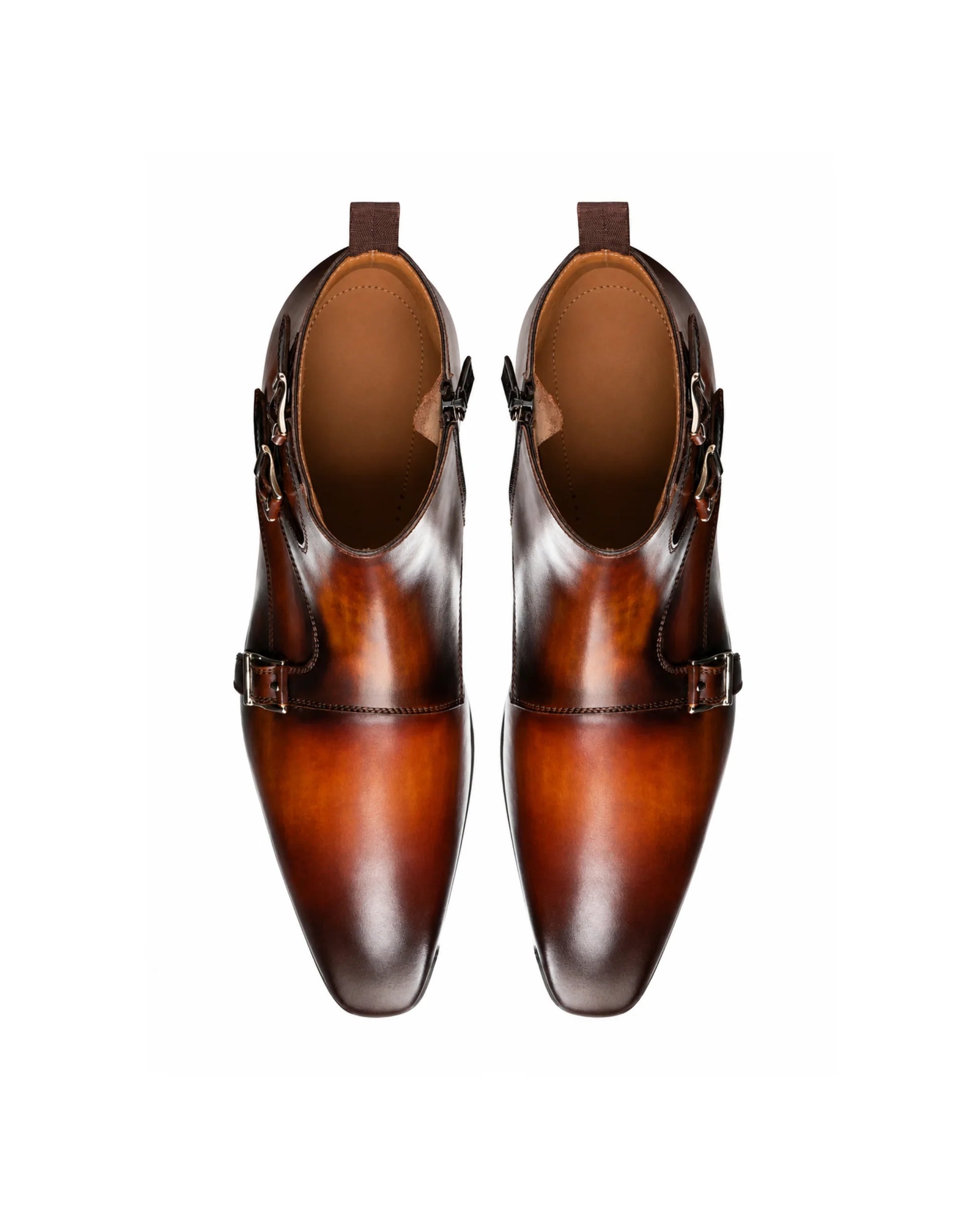 Aryaki Brown Monkstrap Boots | Handmade Leather Monkstrap Boots