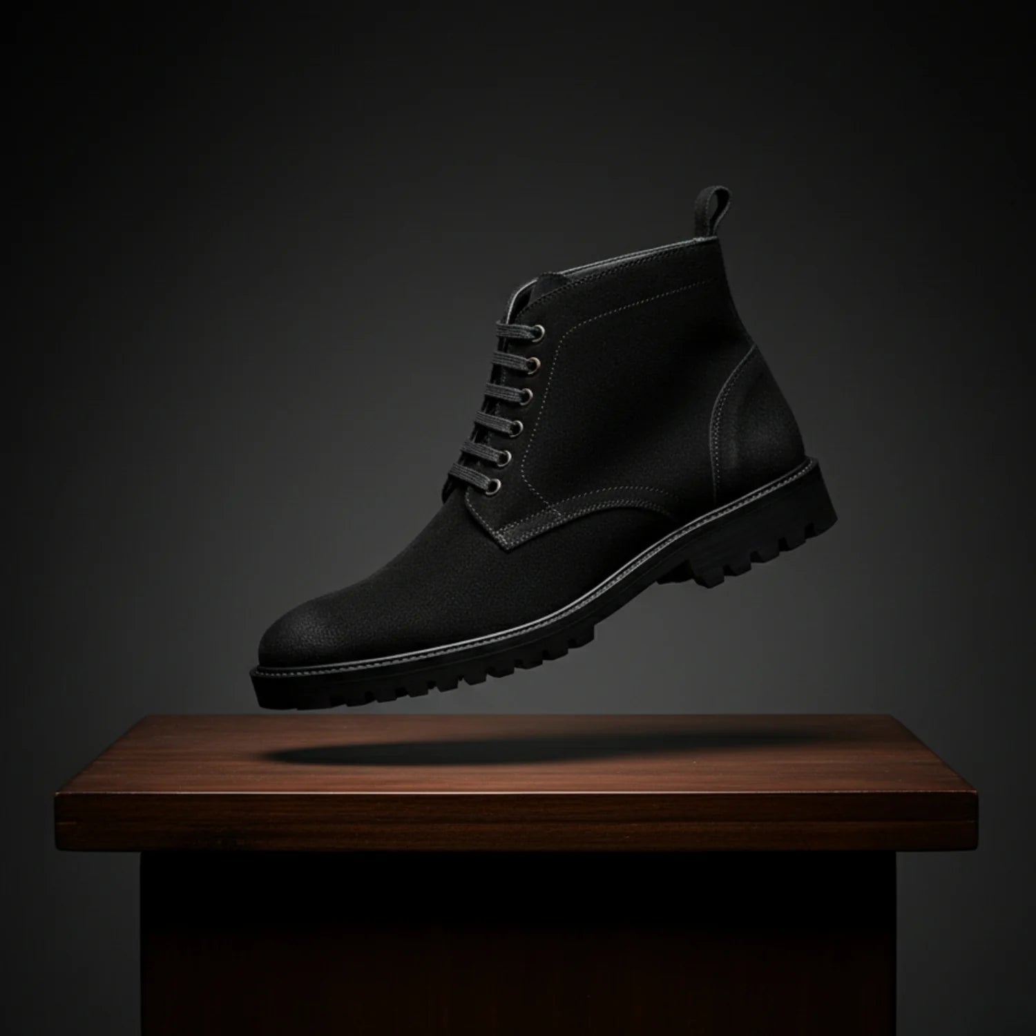 Aryaki Dark Brown Bi-Material Chukka Boots | Rugged Suede & Leather Lug-Sole Boots