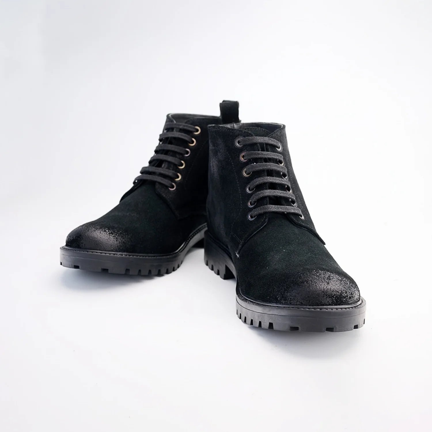 Aryaki Dark Brown Bi-Material Chukka Boots | Rugged Suede & Leather Lug-Sole Boots