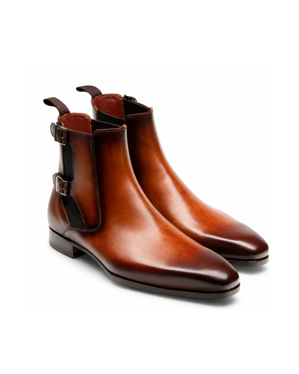 Aryaki Amber Tan Sovereign Doublestrap Monk Boots | Handmade Leather Monkstrap Boots