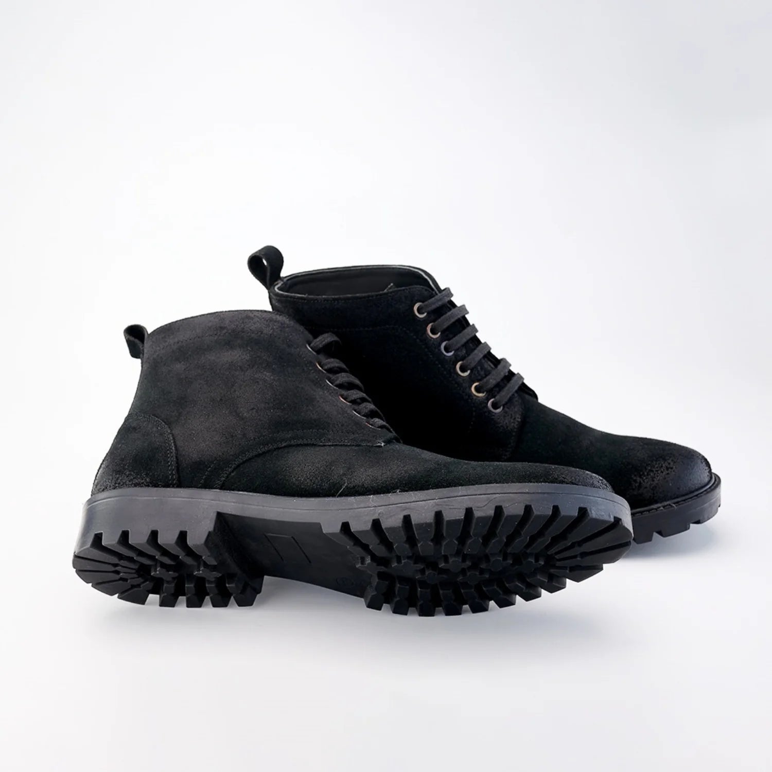 Aryaki Dark Brown Bi-Material Chukka Boots | Rugged Suede & Leather Lug-Sole Boots