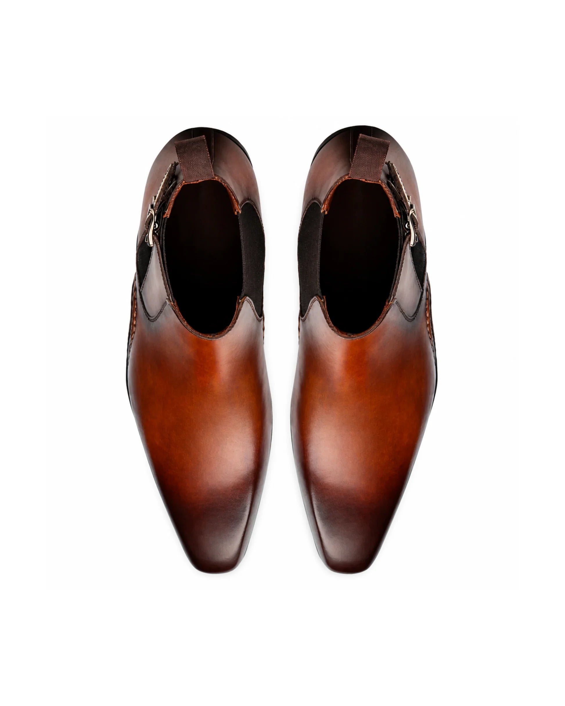 Aryaki Amber Tan Sovereign Doublestrap Monk Boots | Handmade Leather Monkstrap Boots