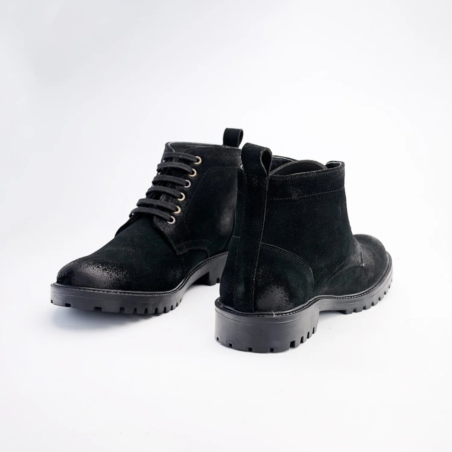 Aryaki Dark Brown Bi-Material Chukka Boots | Rugged Suede & Leather Lug-Sole Boots