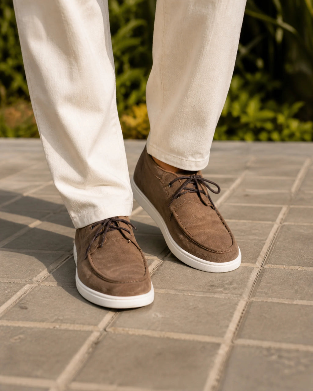 Aryaki Mocha Brown Suede Desert Boots | Handmade Suede Lace-Up Boots
