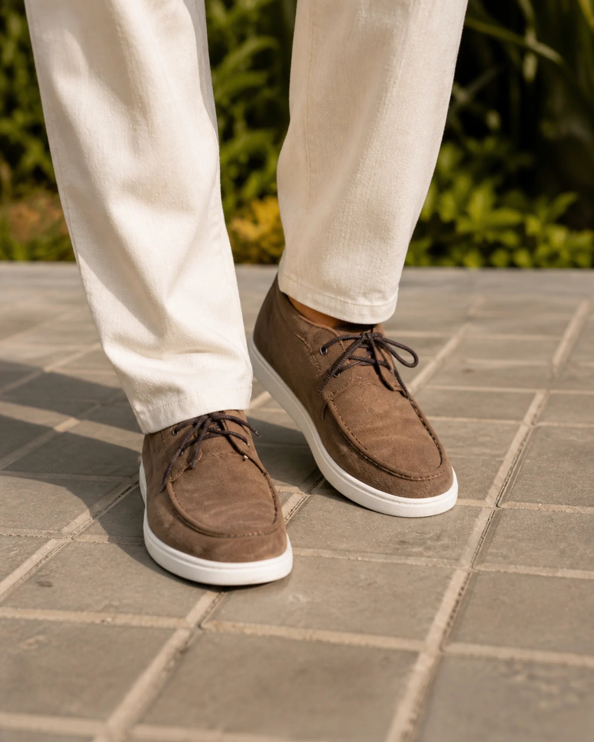 Aryaki Mocha Brown Suede Desert Boots | Handmade Suede Lace-Up Boots