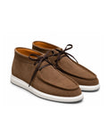 Aryaki Mocha Brown Suede Desert Boots | Handmade Suede Lace-Up Boots