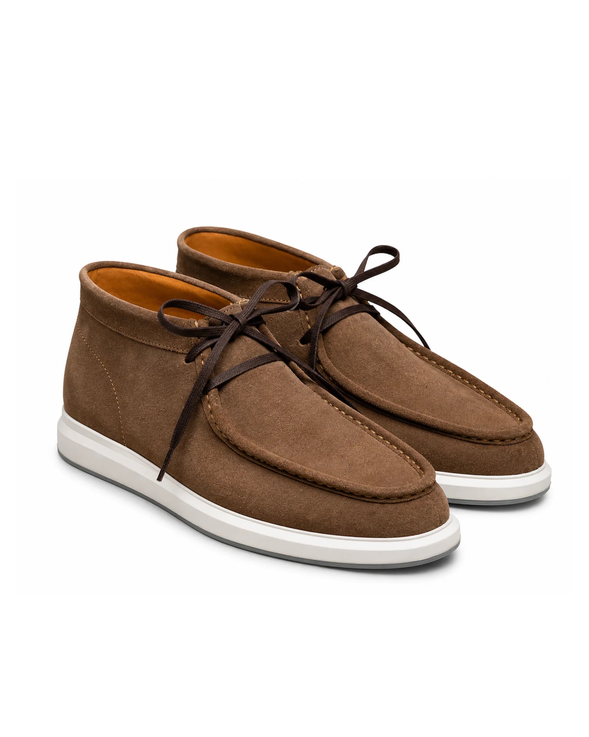 Aryaki Mocha Brown Suede Desert Boots | Handmade Suede Lace-Up Boots