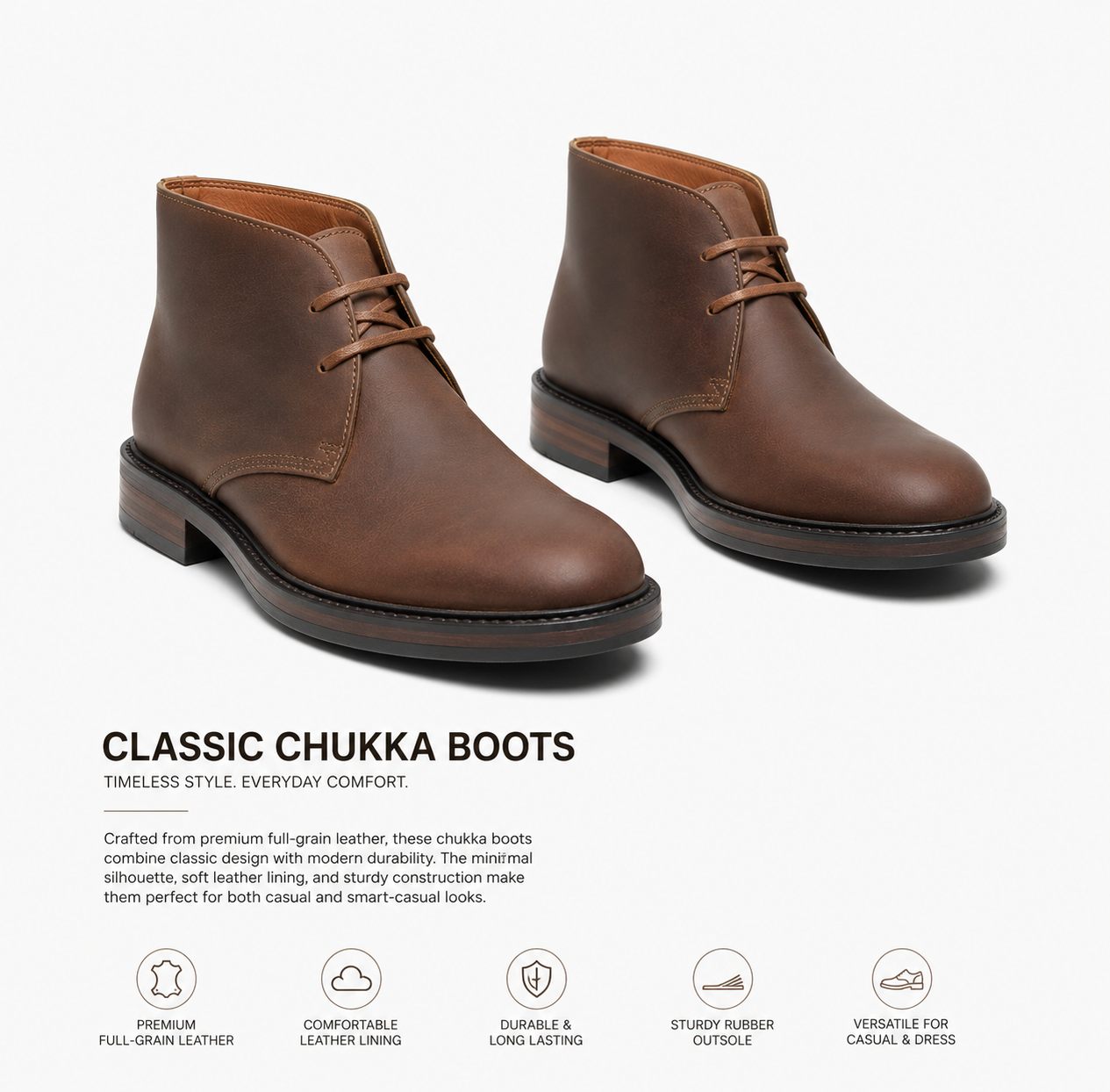 MBF Heritage Leather Chukka Boots