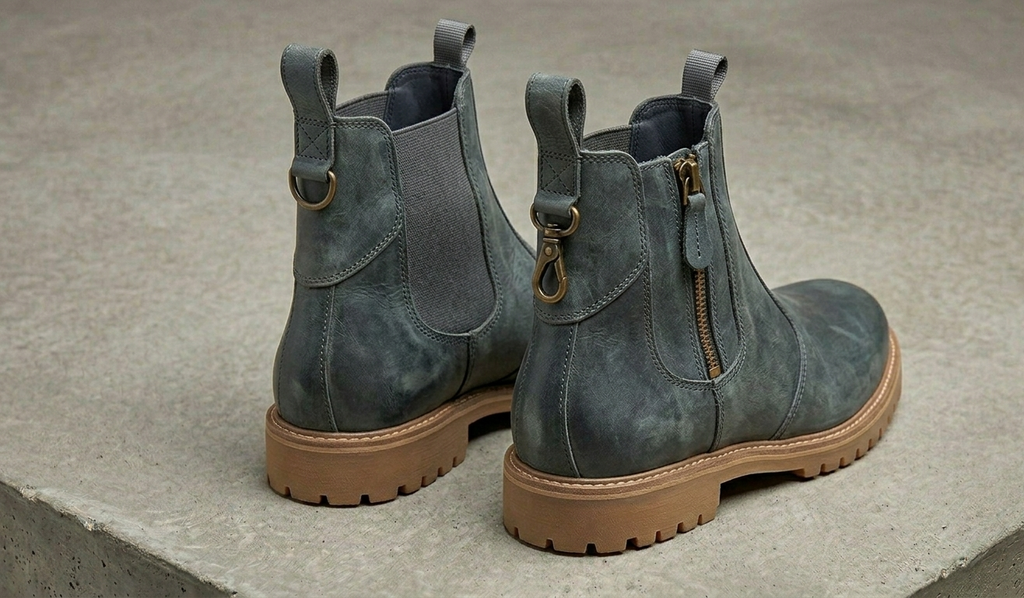 MBF Nomad Slate Zipper Lug Sole Chelsea