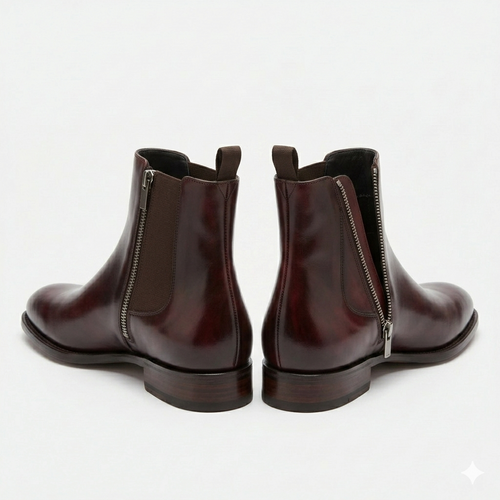MBF Classic: Premium Leather Zipper Chelsea Formal Boots for Men