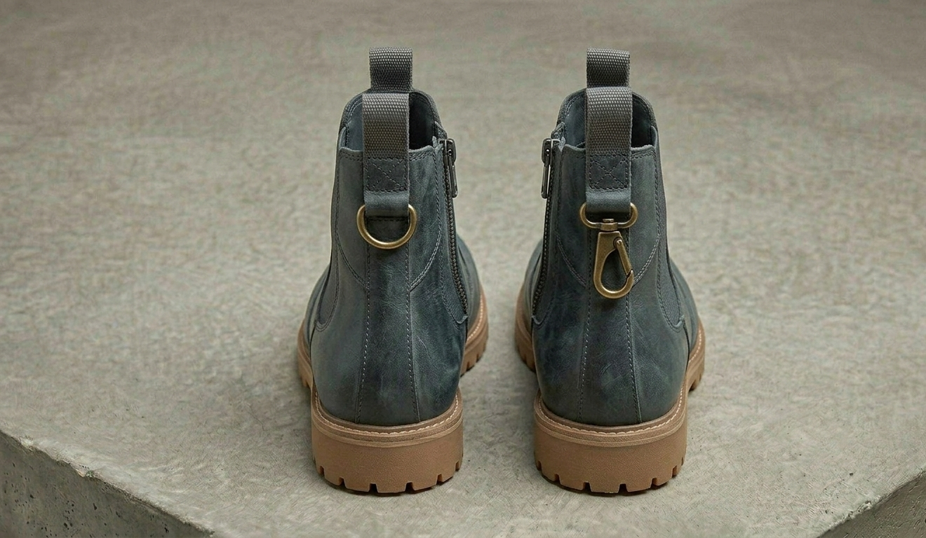 MBF Nomad Slate Zipper Lug Sole Chelsea