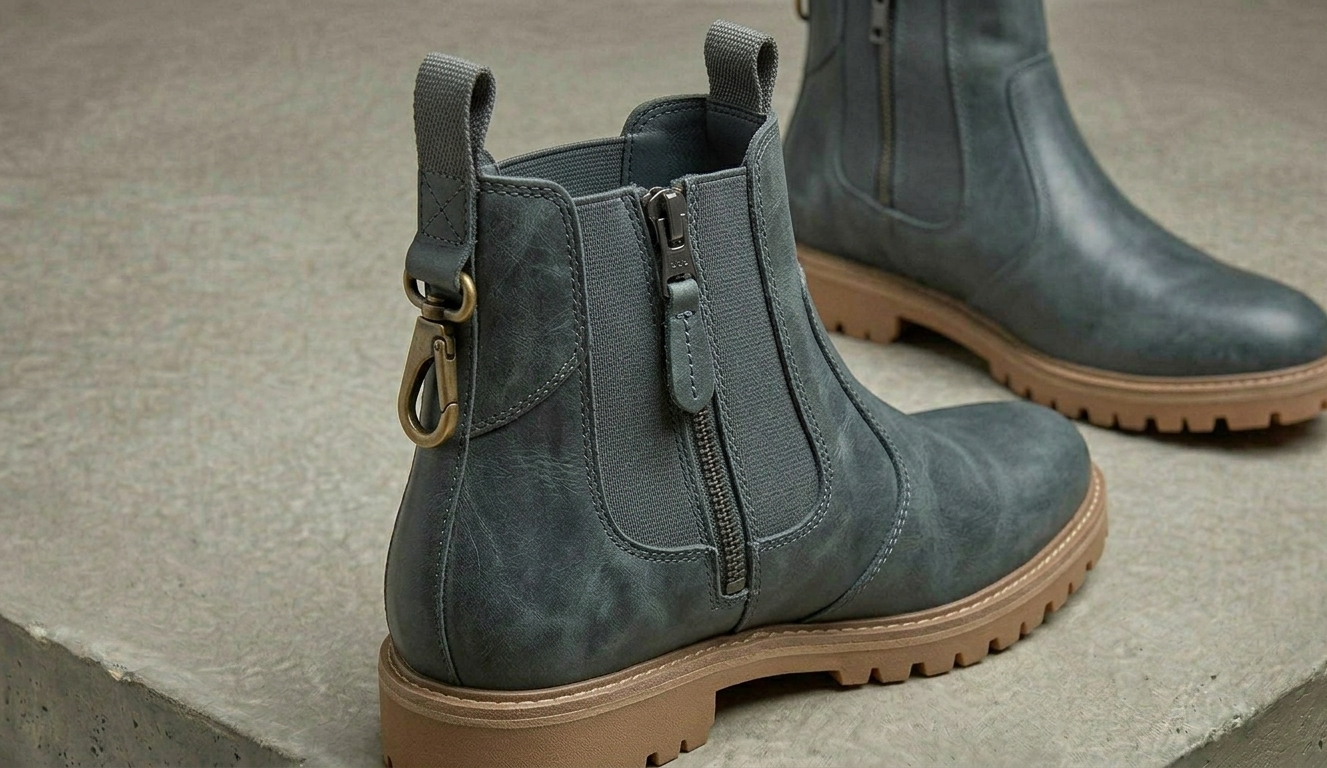 MBF Nomad Slate Zipper Lug Sole Chelsea