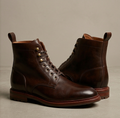 MBF Monarch Men's Formal Leather Dress Boots - Premium Lace-Up Ankle Shoes