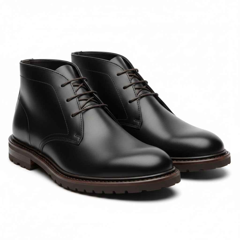 MBF Heritage Formal Burnished Leather Chukka Boots for Men