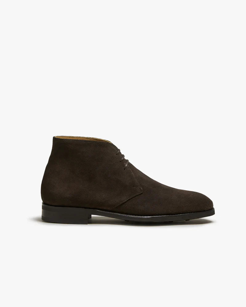 Aryaki Dark Brown Suede Chukka Boots | Handmade Suede Leather Chukka Boots