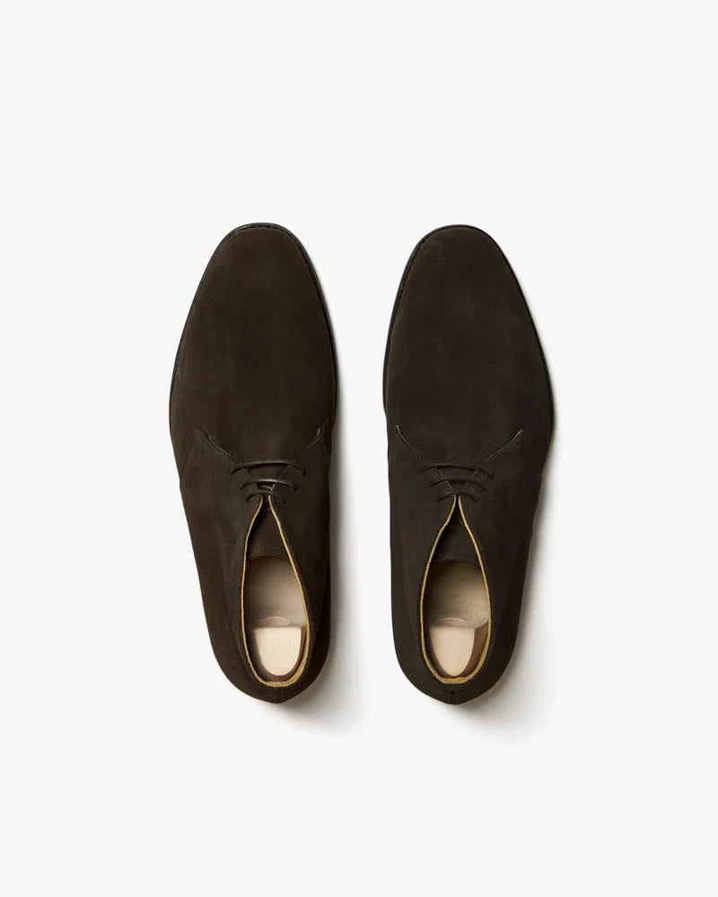 Aryaki Dark Brown Suede Chukka Boots | Handmade Suede Leather Chukka Boots