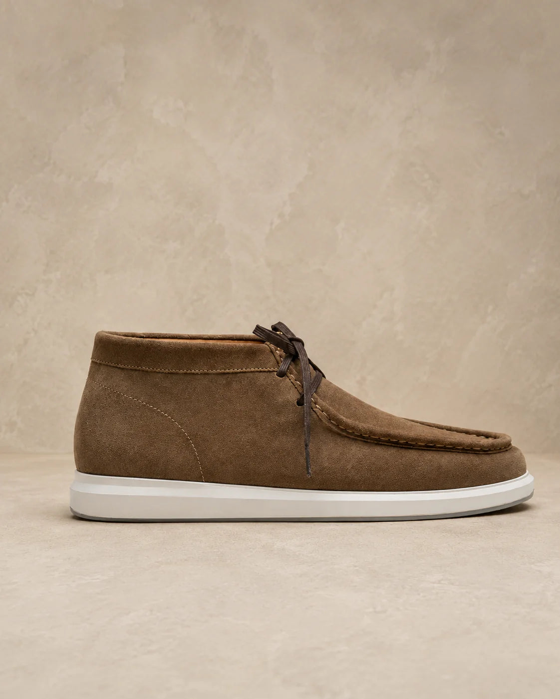 Aryaki Mocha Brown Suede Desert Boots | Handmade Suede Lace-Up Boots