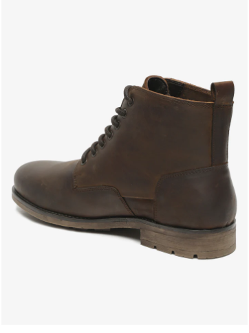 Teakwoodleathers Men's Signature Solid Brown Mid-Top Leather Boots