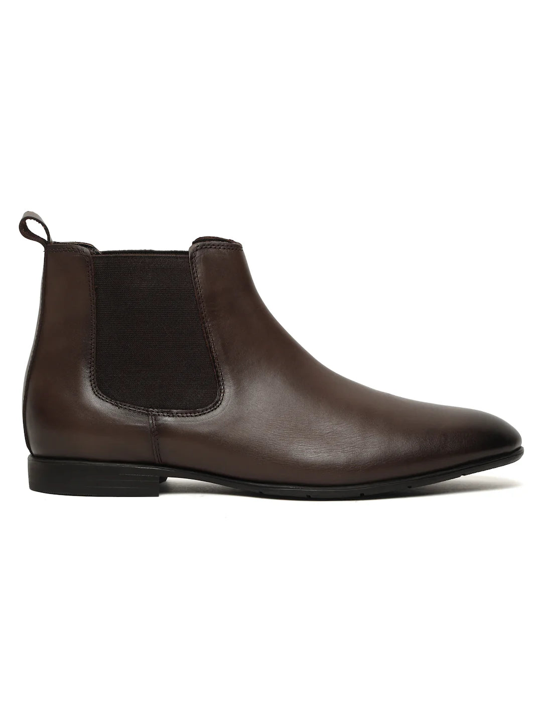 Teakwoodleathers Men's Premium Brown Leather Chelsea Boots - Sleek Formal Slip-On Shoes