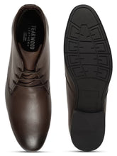 Teakwoodleathers Men's Brown Solid Leather Lace-up Chukka Boots