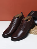 Teakwood Genuine Leather Mid Top Brown formal shoes