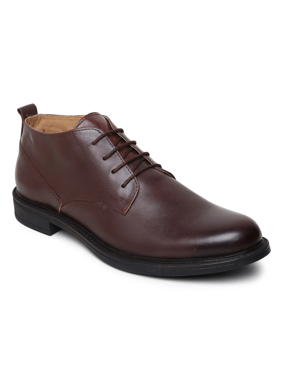 Teakwood Genuine Leather Mid Top Brown formal shoes