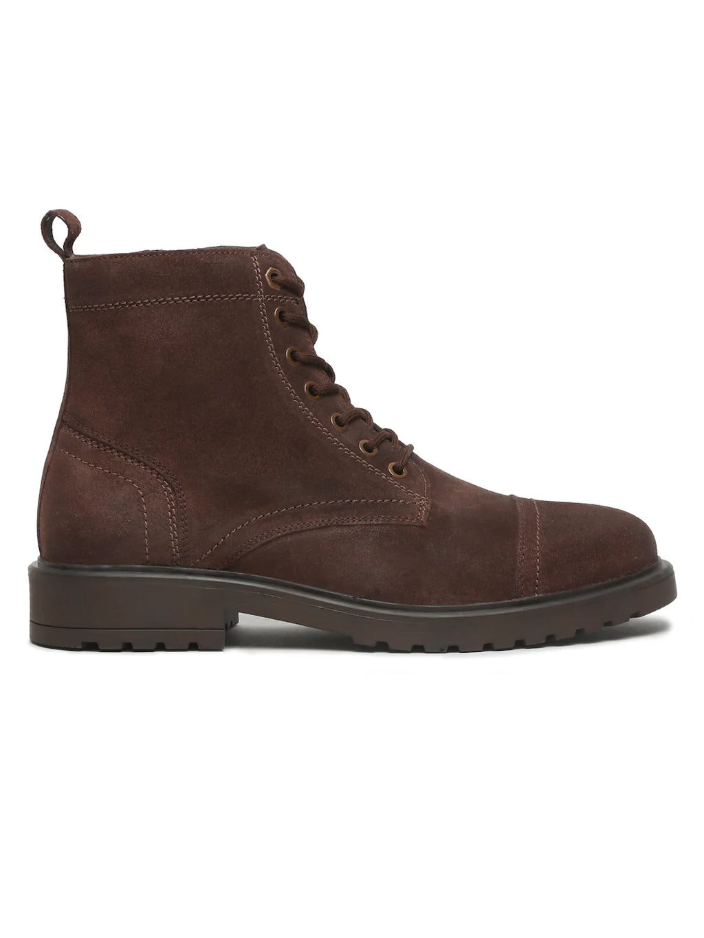 Teakwoodleathers Mens Brown Leather Lace-up Boots