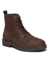 Teakwoodleathers Mens Brown Leather Lace-up Boots