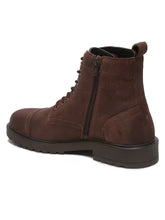 Teakwoodleathers Mens Brown Leather Lace-up Boots