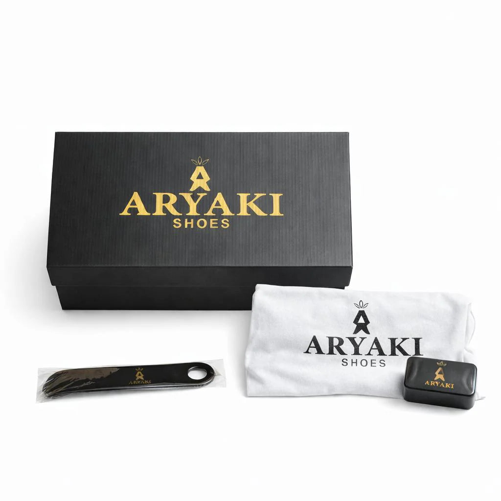 Aryaki High Lace-Up Derby Brogue Boots | Handmade Leather Formal Boots