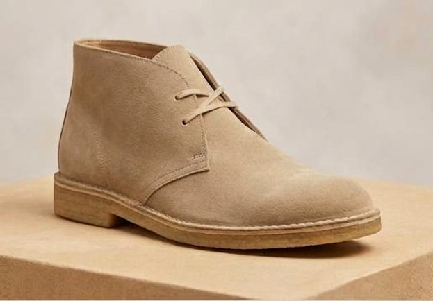 MBF Sahara Sand Men's Premium Suede Chukka Boots - Lightweight Casual Shoes