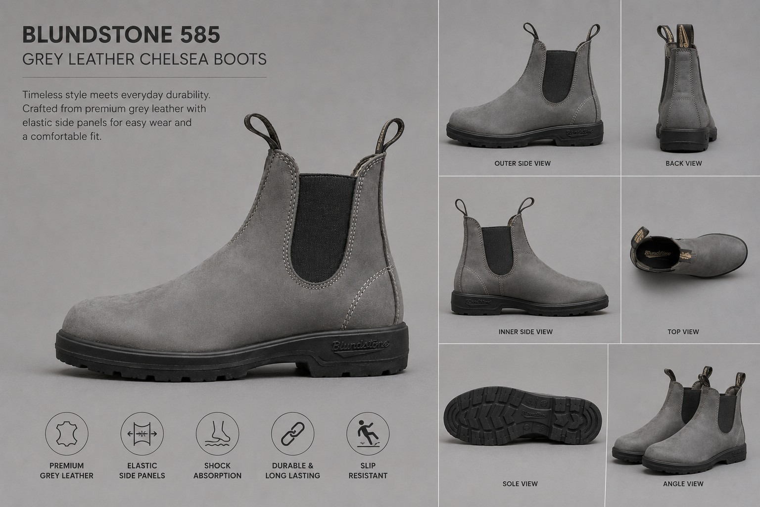 MBF Premium Lug Sole Chelsea Boots for Men