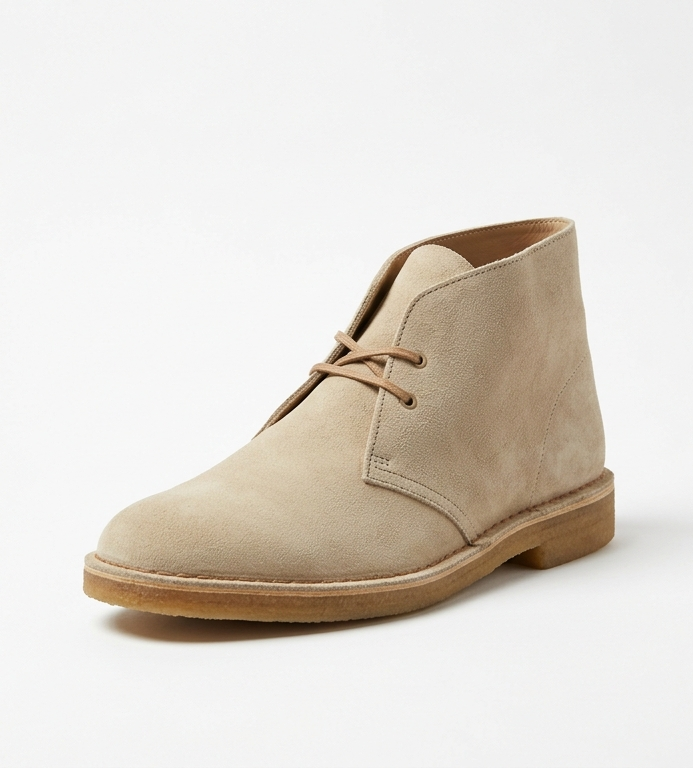 MBF Sahara Sand Men's Premium Suede Chukka Boots - Lightweight Casual Shoes