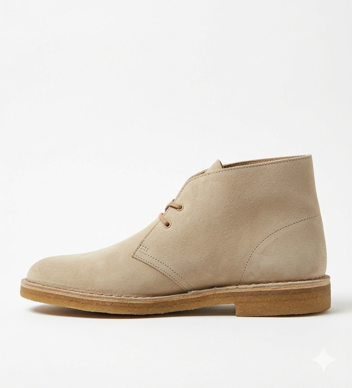 MBF Sahara Sand Men's Premium Suede Chukka Boots - Lightweight Casual Shoes